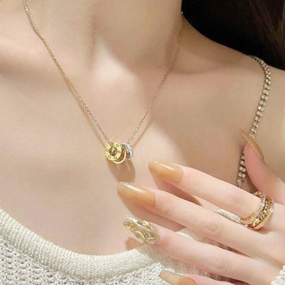 [Luxe Jewelry] LOVE 6 DIAMOND PENDANT NECKLACE