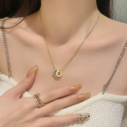 [Luxe Jewelry] LOVE 6 DIAMOND PENDANT NECKLACE