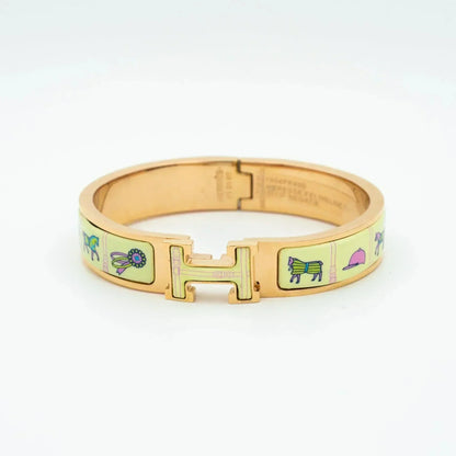 [LUXE]H Armband in Rosa-Gold, Creme-Keramik