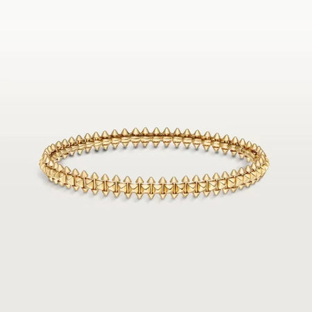 [Luxe Jewelery] CLASH & Clover Laser 5-Motif & LOVE Brushed Bracelet Stack Set