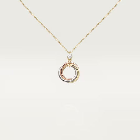 [Luxe Jewelry] TRINITY  NECKLACE 1 DIAMOND
