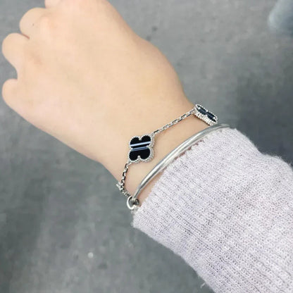 [Luxe Jewelery] Clover 5-Motif & LOVE Unlimited Bracelet Set