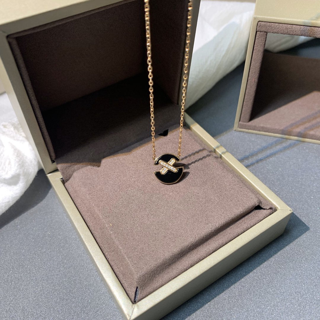 [Luxe]JEUX DE PINK GOLD DIAMOND NECKLACE