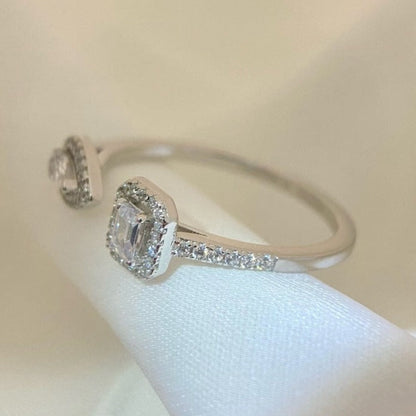 [Luxe Jewelry]MY TWIN TOI & MOI SILVER DIAMOND RING