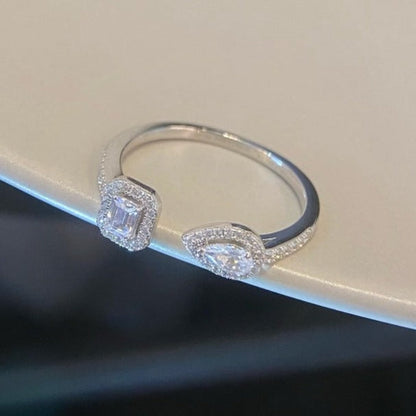[Luxe Jewelry]MY TWIN TOI & MOI SILVER DIAMOND RING