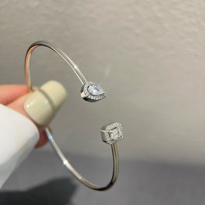 [Luxe Jewelry]JONC FLEX MY TWIN TOI & MOI SILVER DIAMOND BRACELET