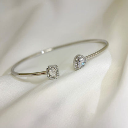 [Luxe Jewelry]JONC FLEX MY TWIN TOI & MOI SILVER DIAMOND BRACELET