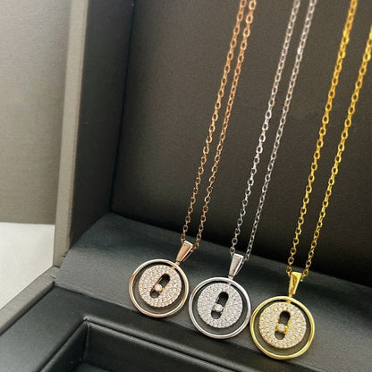 [Luxe Jewelry]LUCKY MOVER PM PAVED NECKLACE