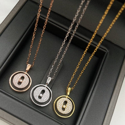 [Luxe Jewelry]LUCKY MOVER PM PAVED NECKLACE