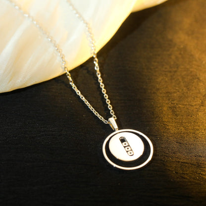 [Luxe Jewelry]LUCKY MOVE MM SILVER DIAMOND NECKLACE