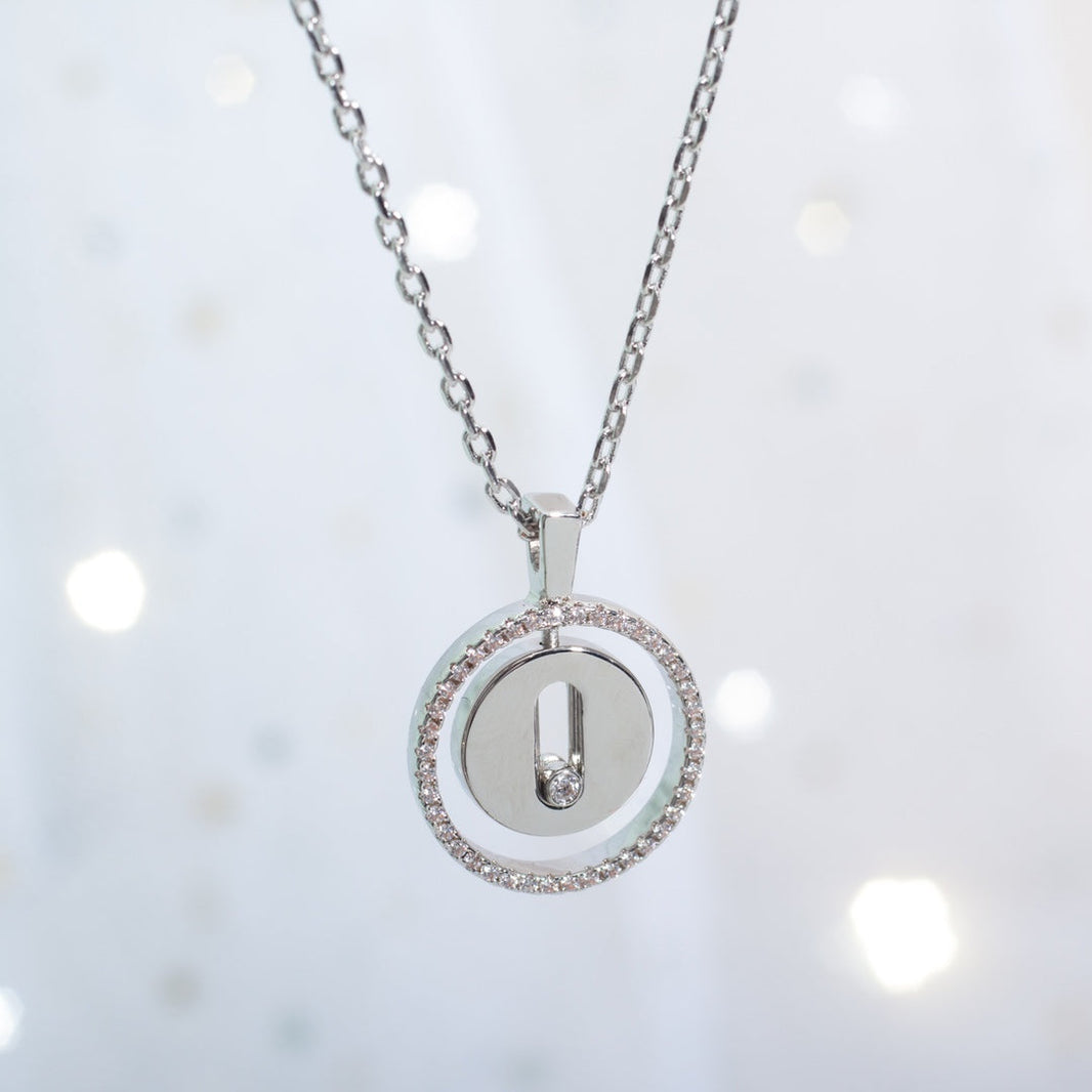[Luxe Jewelry]LUCKY MOVE PM NECKLACE SILVER DIAMOND