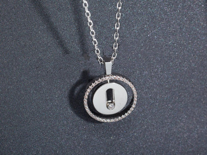 [Luxe Jewelry]LUCKY MOVE PM NECKLACE SILVER DIAMOND