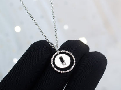 [Luxe Jewelry]LUCKY MOVE PM NECKLACE SILVER DIAMOND