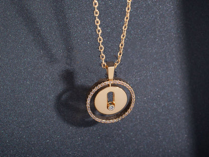 [Luxe Jewelry]LUCKY MOVE PM NECKLACE PINK GOLD DIAMOND
