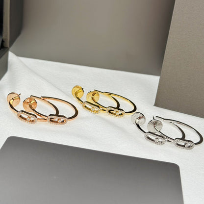 [Luxe Jewelry]CREOLES MOVE UNO PM DIAMOND EARRINGS