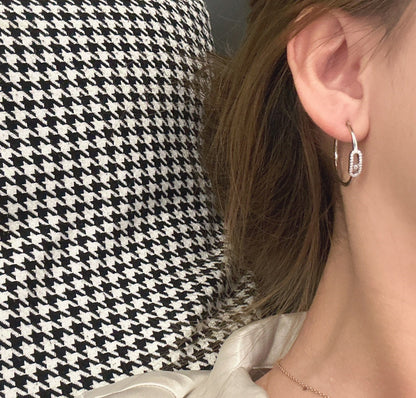 [Luxe Jewelry]CREOLES MOVE UNO PM DIAMOND EARRINGS