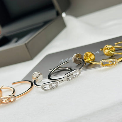 [Luxe Jewelry]CREOLES MOVE UNO PM DIAMOND EARRINGS