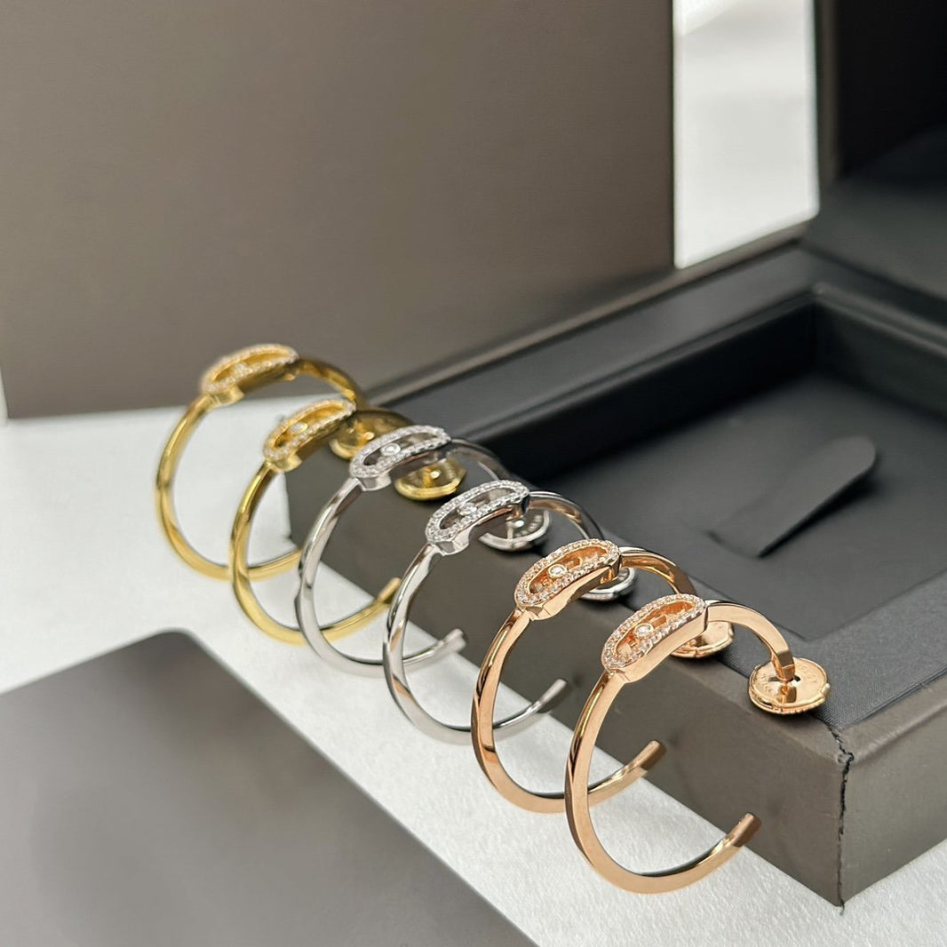 [Luxe Jewelry]CREOLES MOVE UNO PM DIAMOND EARRINGS