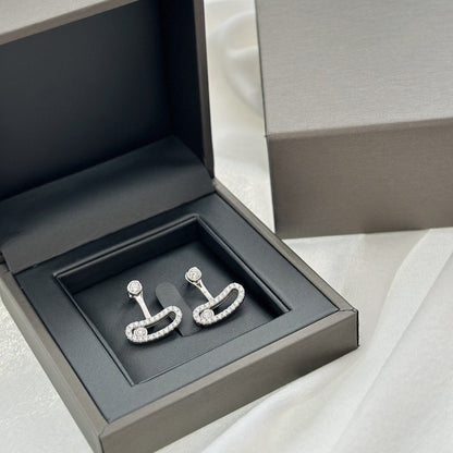[Luxe Jewelry]MOVE UNO SILVER DIAMOND EARRINGS