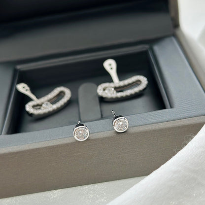 [Luxe Jewelry]MOVE UNO SILVER DIAMOND EARRINGS
