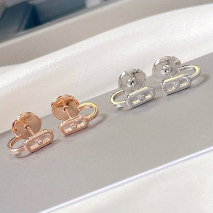 [Luxe Jewelry]CREOLES MOVE UNO MINI 1 DIAMOND EARRINGS