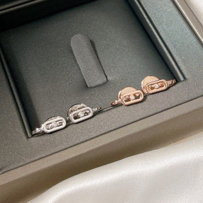 [Luxe Jewelry]CREOLES MOVE UNO MINI 1 DIAMOND EARRINGS