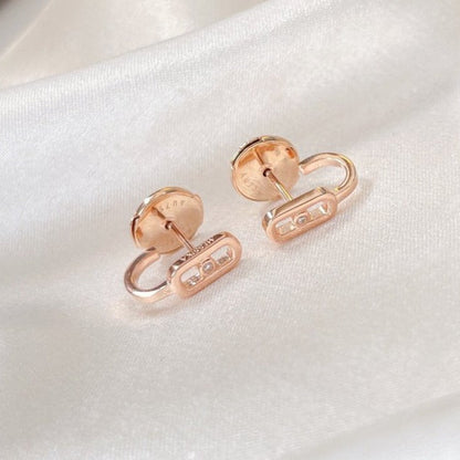[Luxe Jewelry]CREOLES MOVE UNO MINI 1 DIAMOND EARRINGS