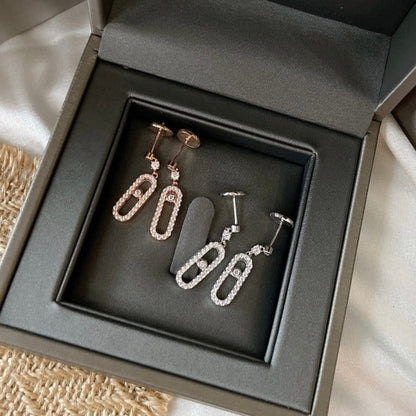 [Luxe Jewelry]DORMEUSES MOVE UNO DIAMOND EARRINGS