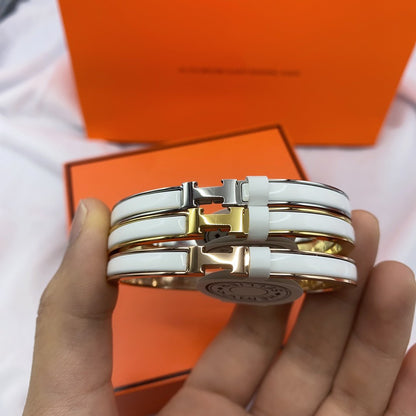 [LUXE]CLASSIC HM CLIC WEISSES 8MM EMAILLETT
