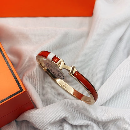 [LUXE]CLASSIC HM CLIC ROTES 8MM EMAILLETTES ARMBAND