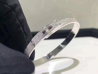 [Luxe]HM KELLY BRACELET IN SILVER AND FULL PAVE DIAMOND