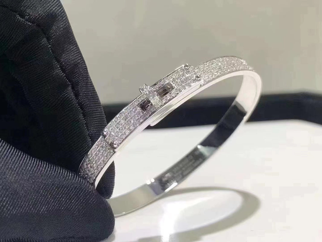 [LUXE]HM KELLY ARMBAND IN SILBER UND VOLLSTÄNDIG MIT DIAMANTEN BEFESTIGUNG