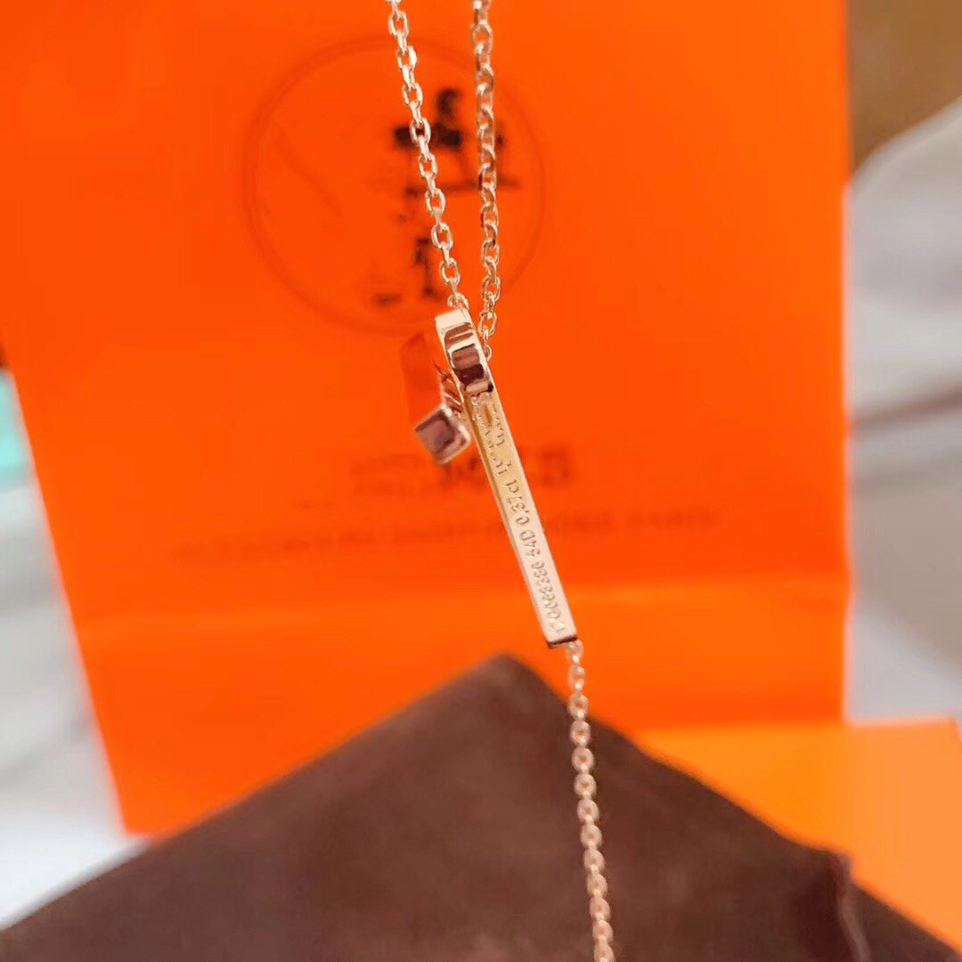 [Luxe]HM NECKLACE PLATINUM ROSE GOLD DIAMOND