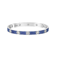 [Luxe Jewelery]Pave Gemstone Love &Force Large Horseshoe Diamond Duo Bracelet Stack Set