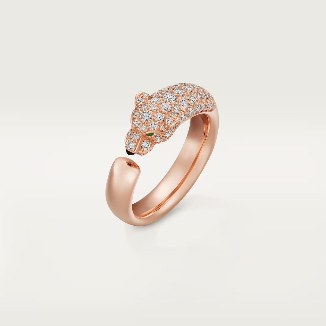 [Luxe Jewelry] PANTHERE HALF DIAMOND SMALL RING