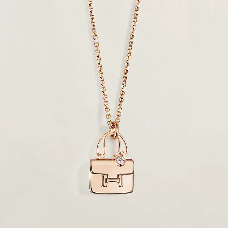 [Luxe]AMULETTE PEDANT ROSE GOLD NECKLACE