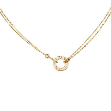 [Luxe Jewelry] LOVE NECKLACE 16MM 2 DIAMONDS