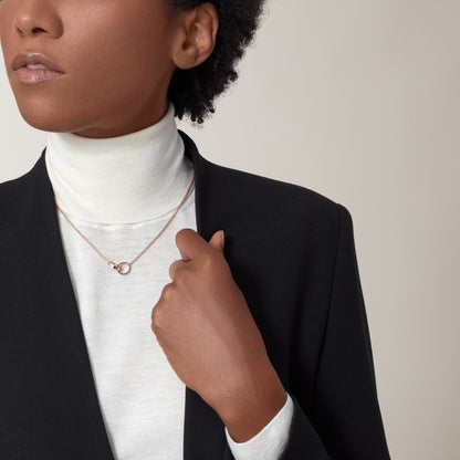 [Luxe Jewelry] LOVE DOUBLE RING NECKLACE