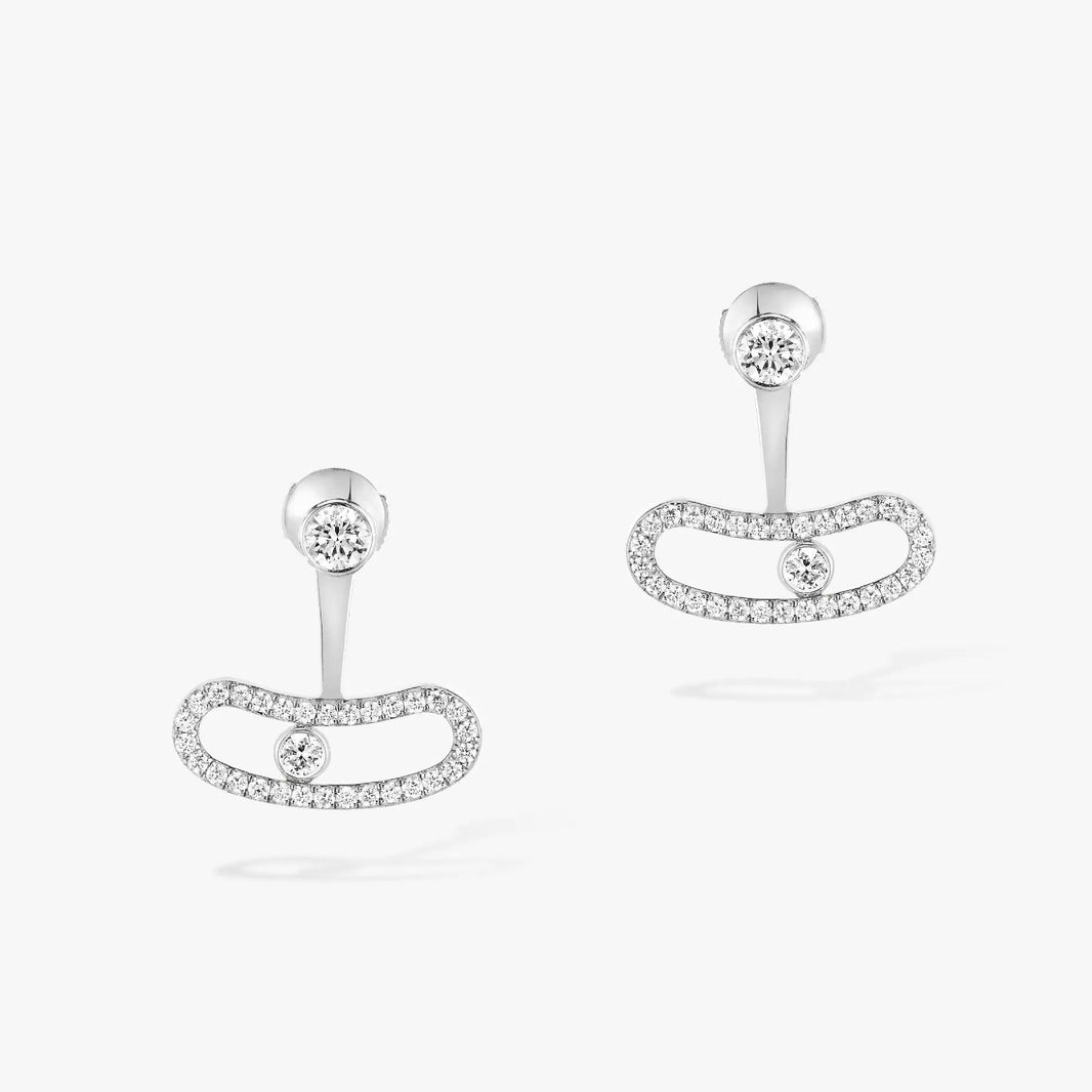 [Luxe Jewelry]MOVE UNO SILVER DIAMOND EARRINGS