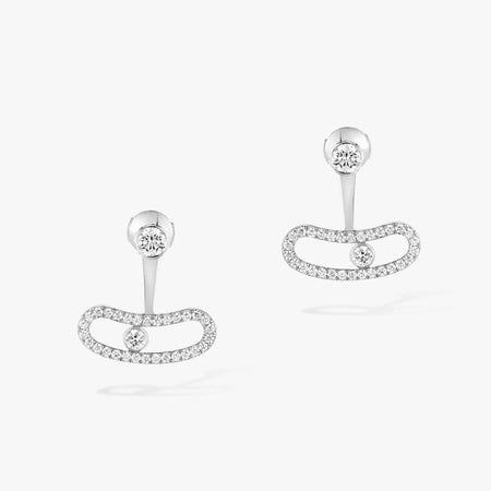 [Luxe Jewelry]MOVE UNO SILVER DIAMOND EARRINGS