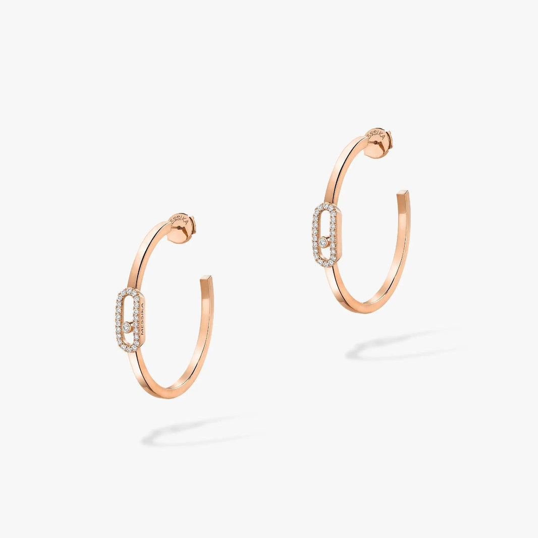 [Luxe Jewelry]CREOLES MOVE UNO PM DIAMOND EARRINGS