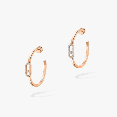 [Luxe Jewelry]CREOLES MOVE UNO PM DIAMOND EARRINGS
