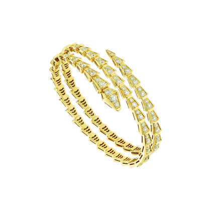 [Luxe]SERPENTI BRACELET GOLD DIAMOND DOUBLE ROW