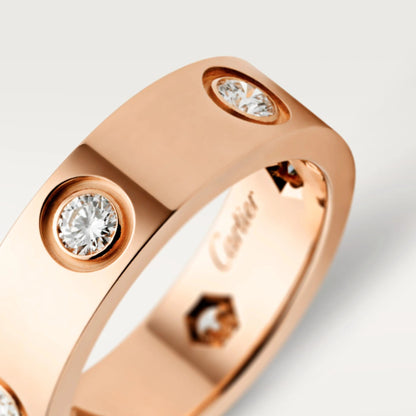 [Luxe Jewelry] LOVE 5.5MM 6 DIAMOND RING
