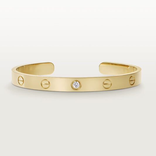 [Luxe]LOVE BRACELET 6.1MM 1 DIAMOND OPEN CUFF