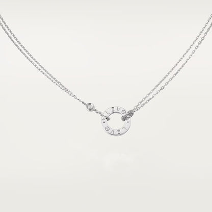 [Luxe Jewelry] LOVE NECKLACE 16MM 2 DIAMONDS
