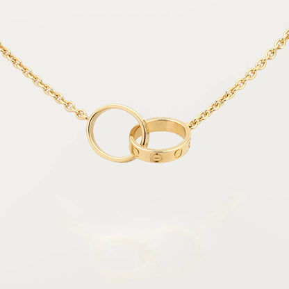 [Luxe Jewelry] LOVE DOUBLE RING NECKLACE