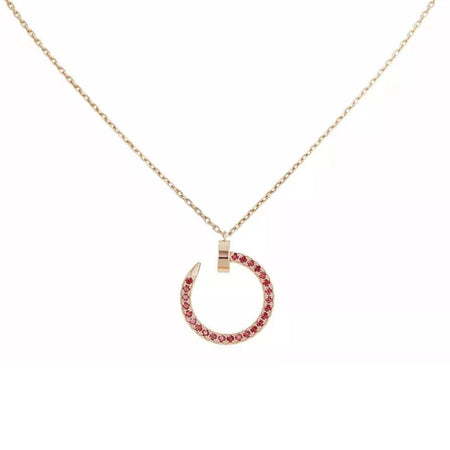 [Luxe Jewelry] JUSTE NECKLACE RED FULL DIAMONDS