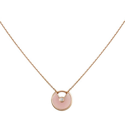 [Luxe]AMULETTE ROSE GOLD PINK MOP NECKLACE