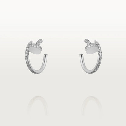 [Luxe]JUSTE EARRINGS 12.75MM SILVER DIAMOND